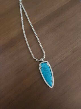 Kendra Scott Turquoise Blue Arrow Pendant Necklace